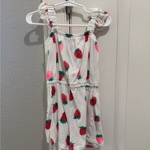Old Navy White Strawberry Print Kids Romper